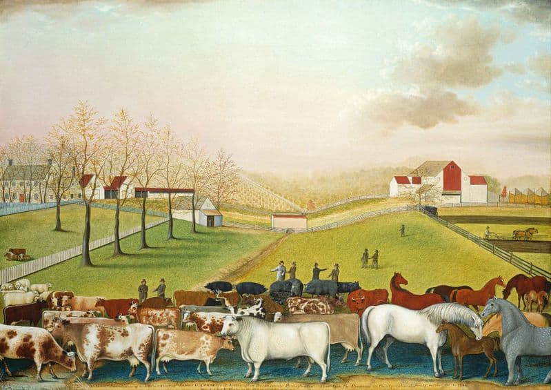 Hicks, Edward: The Cornell Farm. Fine Art Print/Poster. Sizes: A4/A3/A2/A1 (00113)