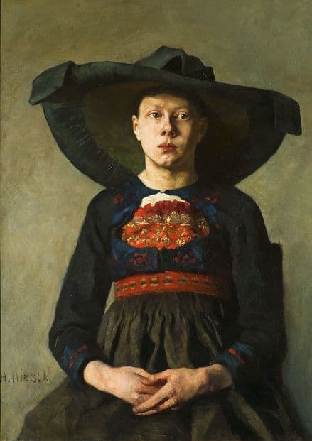 Hirsch-Pauli, Hanna: A Bavarian Peasant Girl. Fine Art Print/Poster (5392)