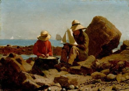 Homer, Winslow: The Boat Builders. Coastal Fine Art Print/Poster. Sizes: A4/A3/A2/A1 (003466)