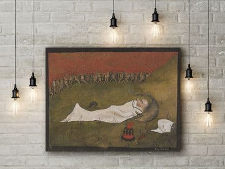 Hugo Simberg: King Hobgoblin Sleeping. Fine Art Canvas.