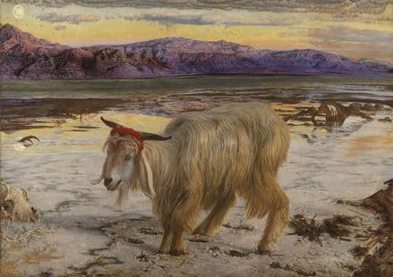 Hunt, William Holman: The Scapegoat, 1854. Fine Art Print/Poster. Sizes: A4/A3/A2/A1 (00486)