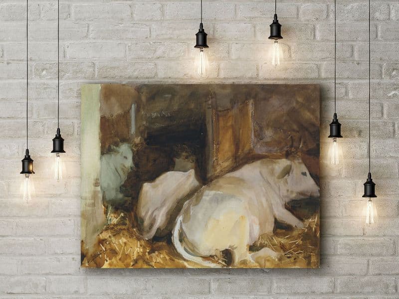 John Singer Sargent: Three Oxen. Fine Art Canvas.