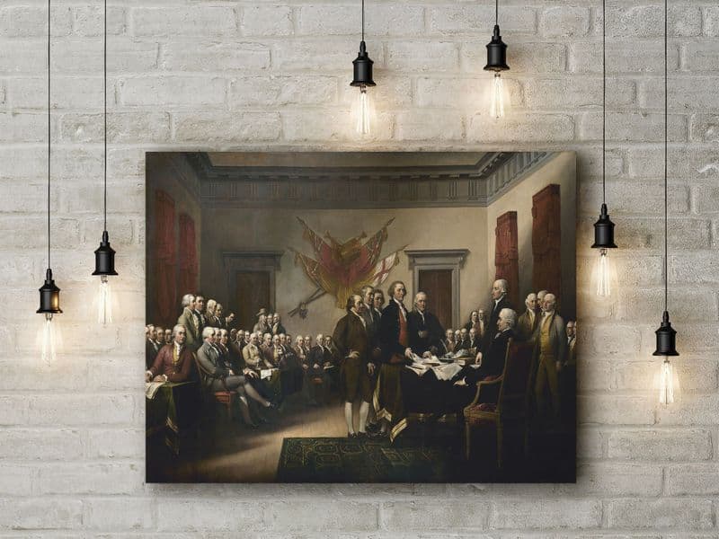 John Trumbull: Signing of the Declaration of Independence. Fine Art Canvas. (14)