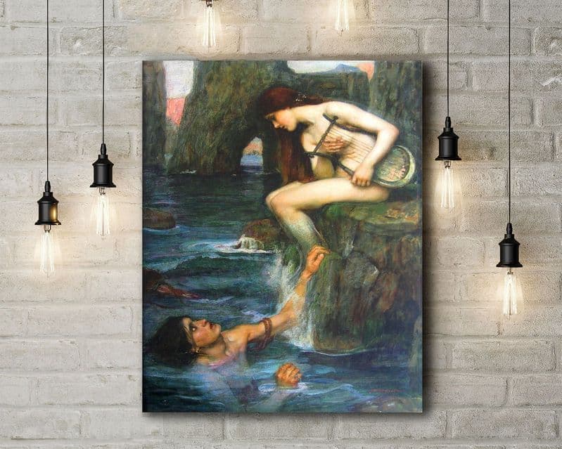 John William Waterhouse: The Siren. Fine Art Canvas.