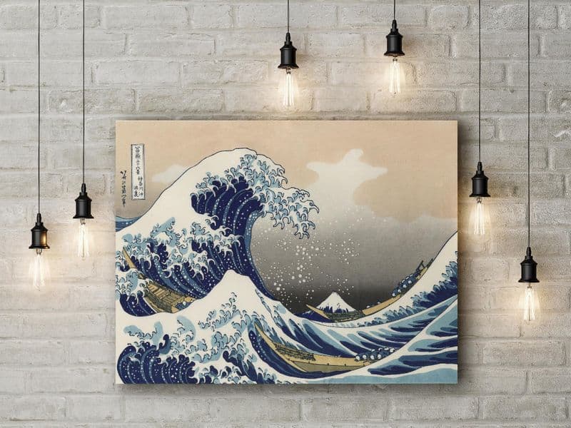 Katsushika Hokusai: The Great Wave of Kanagawa. Japanese Seascape. Fine Art Canvas.