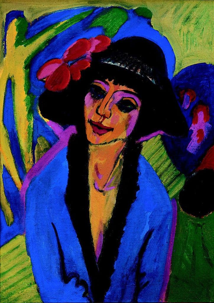 Kirchner, Ernst Ludwig: Portrait of Gerda. Fine Art Print/Poster. Sizes: A4/A3/A2/A1 (00494)