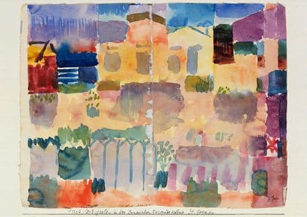 Klee, Paul: Garden in St. Germain, The European Quarter Near Tunis. Fine Art Print/Poster (5017)