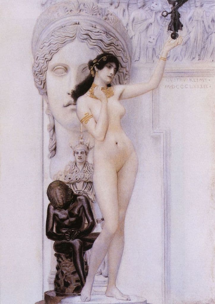 Klimt, Gustav: Allegory of Sculpture. Fine Art Print/Poster. Sizes: A4/A3/A2/A1 (001857)
