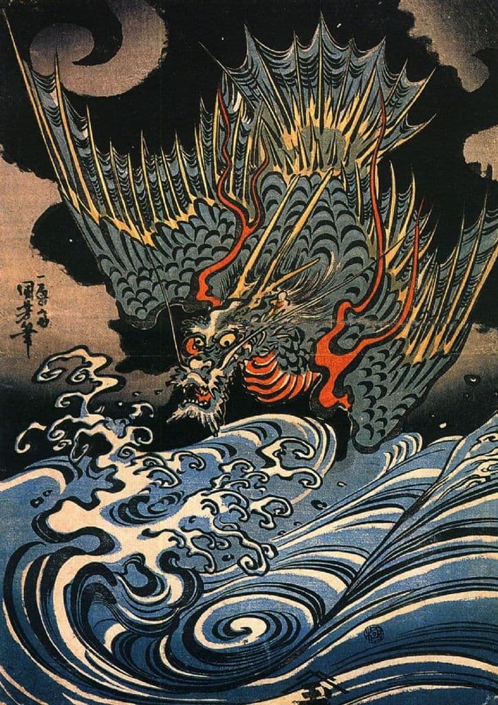 Kuniyoshi, Utagawa: Dragon. Fine Art Print/Poster. Sizes: A4/A3/A2/A1 (00505)