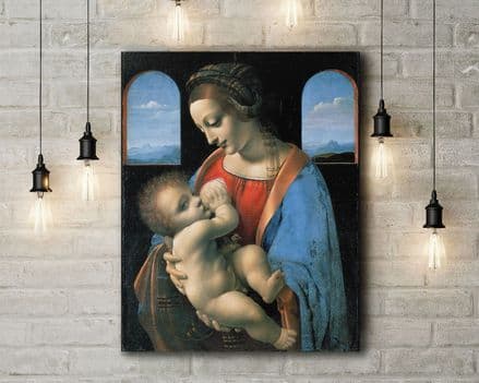 Leonardo Da Vinci: Madonna Litta. Fine Art Canvas.