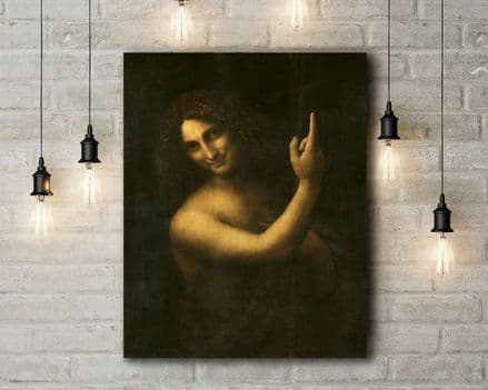 Leonardo Da Vinci: St. John the Baptist. Fine Art Canvas.