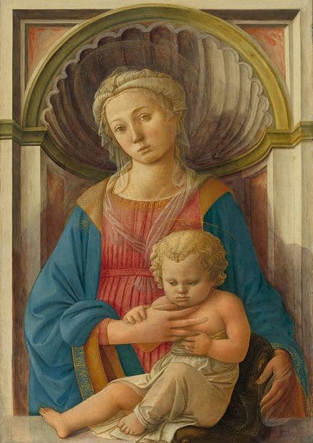 Lippi, Filippo Fra: Madonna and Child. Fine Art Print/Poster. Sizes: A4/A3/A2/A1 (004174)