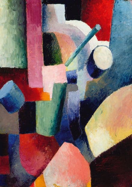 Macke, August: Coloured Composition of Forms. Fine Art Print/Poster. Sizes: A4/A3/A2/A1 (002178)