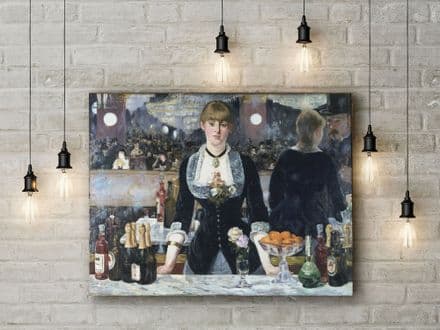 Manet: Bar at the Folies-Bergère. Fine Art Canvas.