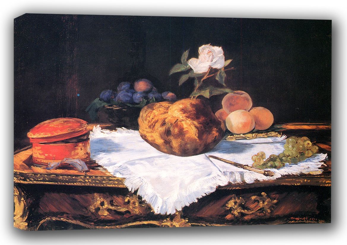 Manet, Edouard: The Brioche. Fine Art Canvas. Sizes: A3/A2/A1 (00685)