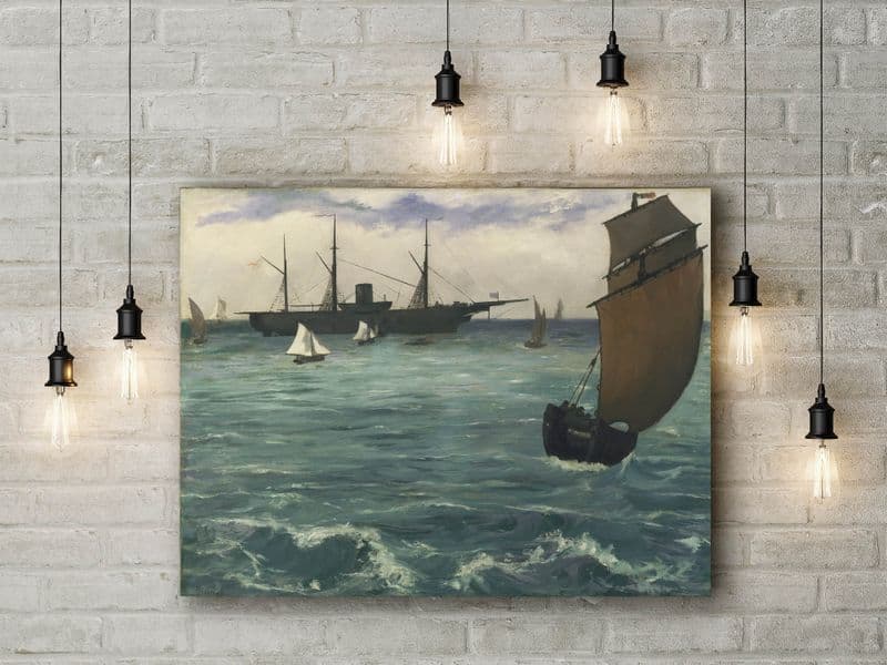 Manet: Fishing Boat Coming in Before the Wind. Fine Art Canvas.