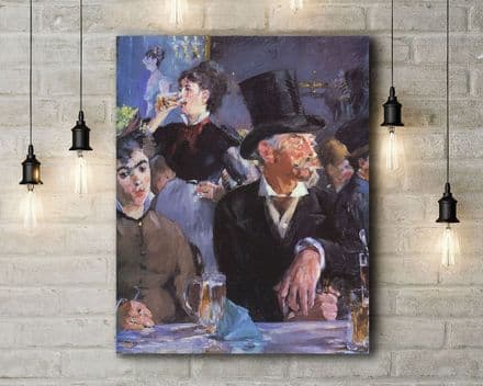 Manet: The Cafe Concert. Fine Art Canvas.