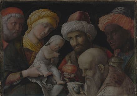 Mantegna, Andrea: Adoration of the Magi. Fine Art Print/Poster. Sizes: A4/A3/A2/A1 (004016)