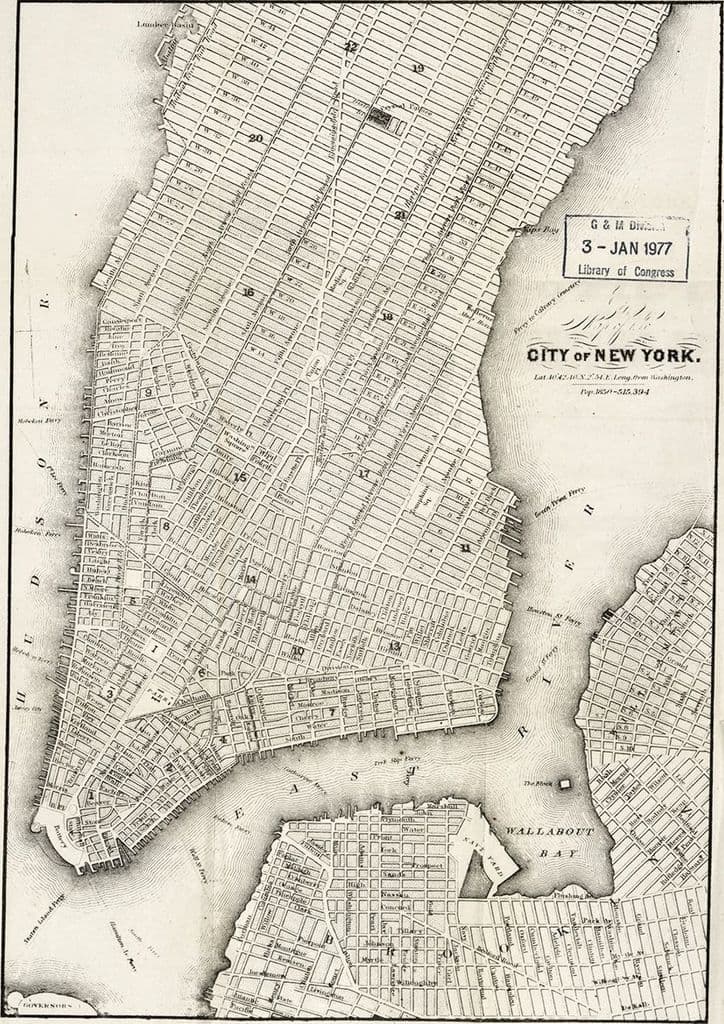 Map of the City Of New York 1860 Print/Poster (5203)