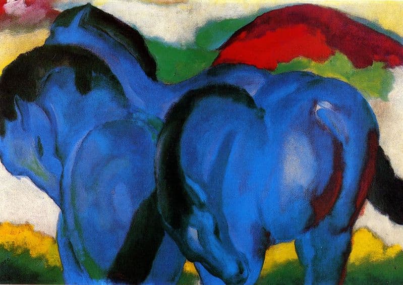 Marc, Franz: Big Blue Horses. Fine Art Animal Print/Poster. Sizes: A4/A3/A2/A1 (003308)