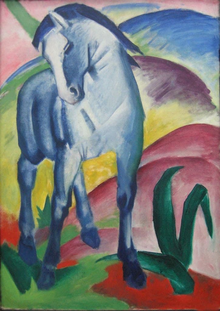 Marc, Franz: Blue Horse. Fine Art Animal Print/Poster. Sizes: A4/A3/A2/A1 (003303)