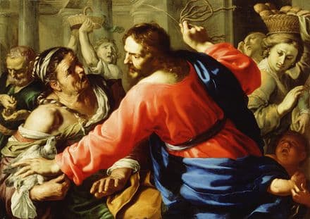 Mei, Bernardino: Christ Cleansing the Temple. Fine Art Print/Poster (4810)
