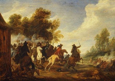 Meulen, Adam Frans van der: A Cavalry Engagement. Fine Art Print/Poster (5254)