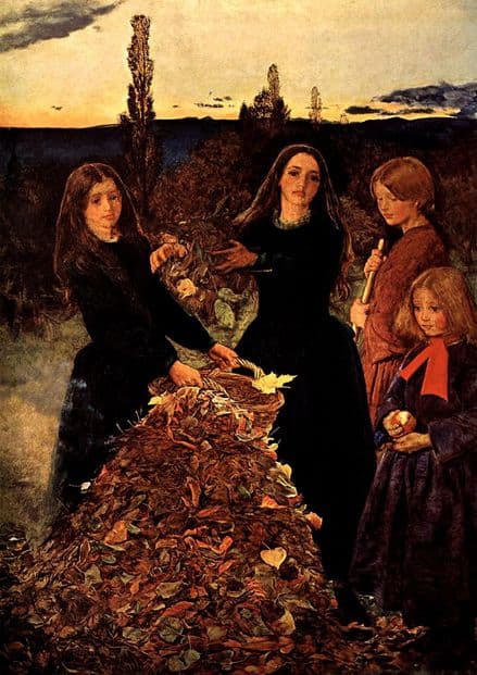 Millais, John Everett: Autumn Leaves. Fine Art Print/Poster. Sizes: A4/A3/A2/A1 (00702)