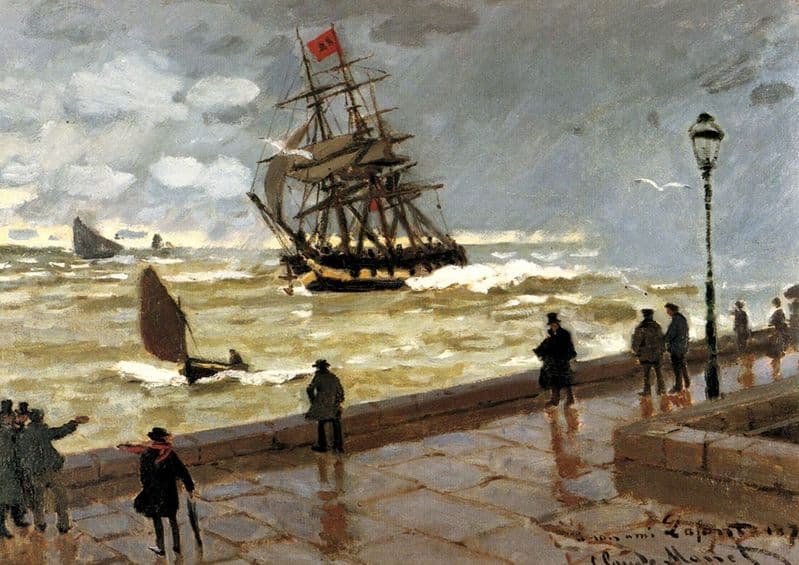 Monet, Claude: Jetty of le Havre in Bad Weather. Fine Art Print/Poster. Sizes: A4/A3/A2/A1 (00759)