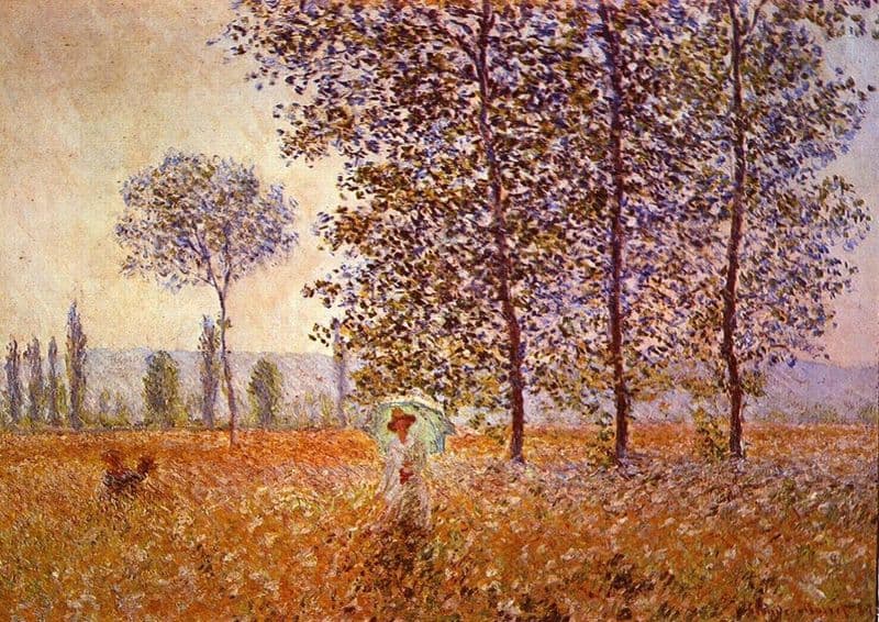 Monet, Claude: Poplars in the Sunlight. Fine Art Print/Poster. Sizes: A4/A3/A2/A1 (00771)