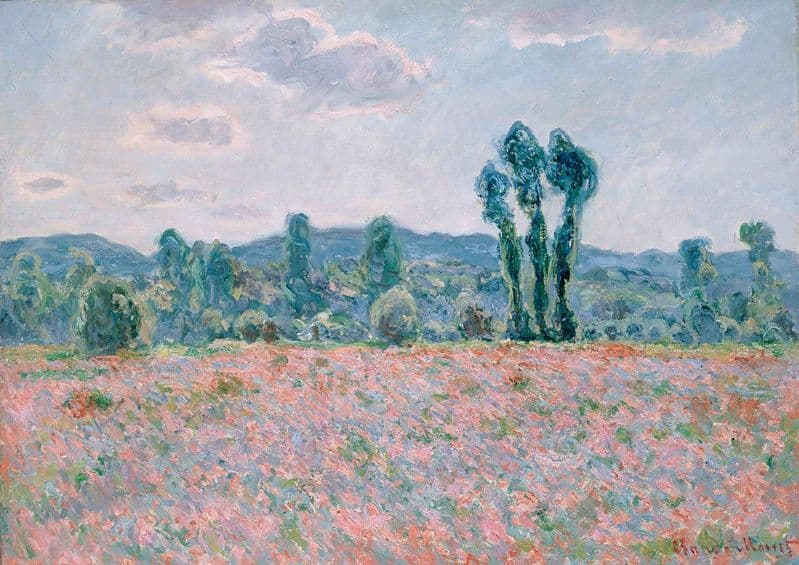 Monet, Claude: Poppy Field (1887). Fine Art Print/Poster. Sizes: A4/A3/A2/A1 (001497)