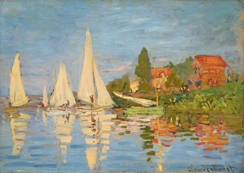 Monet, Claude: Regatta in Argenteuil. Fine Art Print/Poster. Sizes: A4/A3/A2/A1 (00778)