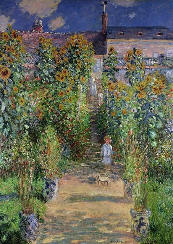 Monet, Claude: The Artist's Garden at Vetheuil. Fine Art Print/Poster. Sizes: A4/A3/A2/A1 (00767)