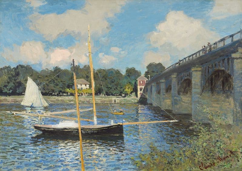 Monet, Claude: The Bridge at Argenteuil. Fine Art Print/Poster. Sizes: A4/A3/A2/A1 (003565)