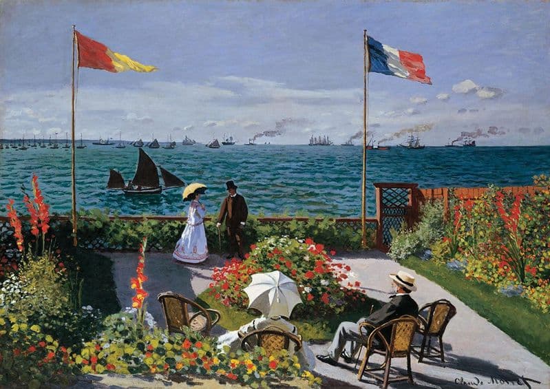 Monet, Claude: The Terrace at Sainte-Adresse. Fine Art Print/Poster. Sizes: A4/A3/A2/A1 (003222)