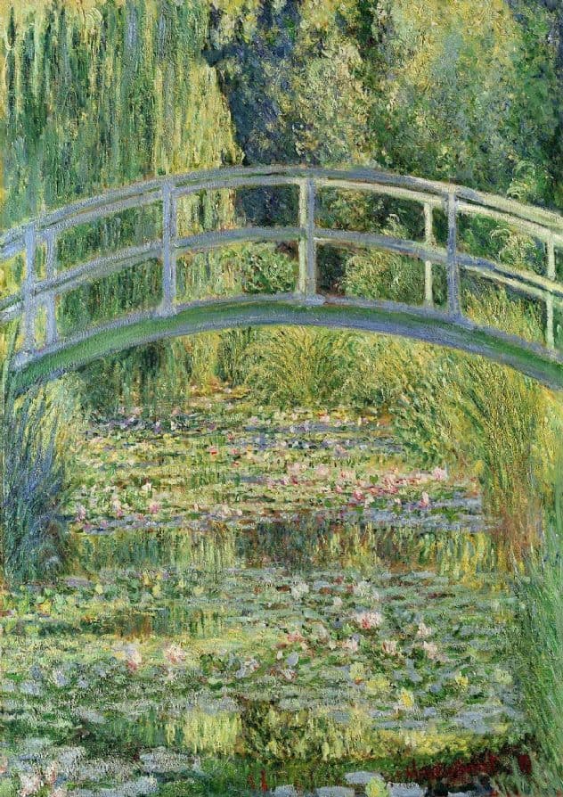 Monet, Claude: Waterlily Pond. Fine Art Print/Poster. Sizes: A4/A3/A2/A1 (003217)
