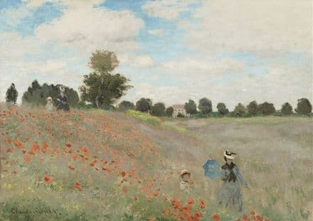 Monet, Claude: Wild Poppies, near Argenteuil. Fine Art Print/Poster. Sizes: A4/A3/A2/A1 (003218)