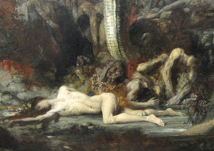 Moreau, Gustave: Hercules and the Lernaean Hydra (Detail). Fine Art Print/Poster (4925)