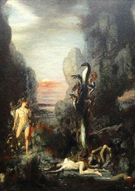 Moreau, Gustave: Hercules and the Lernaean Hydra. Fine Art Print/Poster (4926)