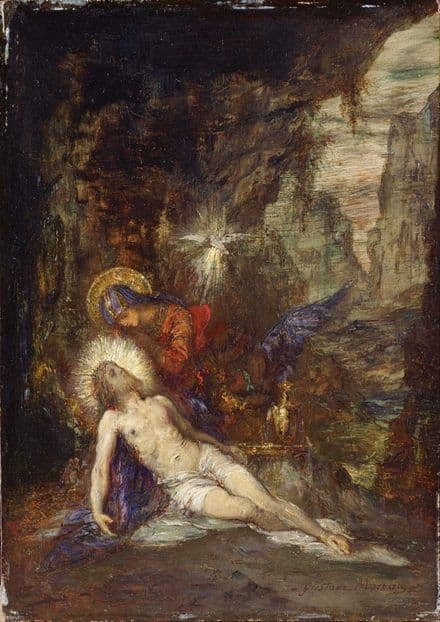Moreau, Gustave: Pietà. Fine Art Print/Poster. Sizes: A4/A3/A2/A1 (0046)