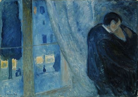Munch, Edvard: Kiss by the Window. Fine Art Print/Poster. Sizes: A4/A3/A2/A1 (00880)