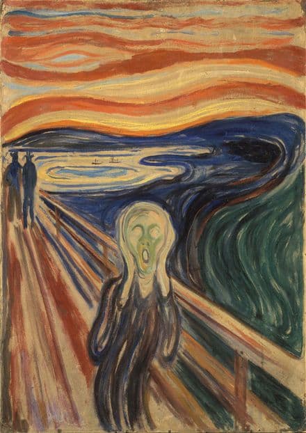 Munch, Edvard: The Scream. Fine Art Print/Poster. Sizes: A4/A3/A2/A1 (0080)
