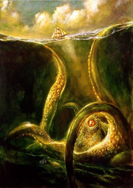 Norse Myths: Kraken. Sea Monster. Fine Art Print/Poster