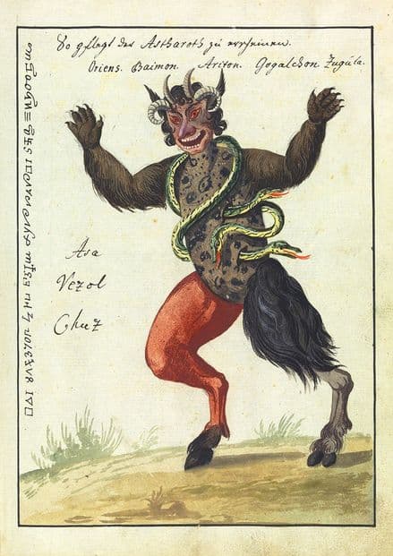 Occult Art: Astaroth (Compendium Rarissimum) c. 1775. Fine Art Print/Poster (4764)