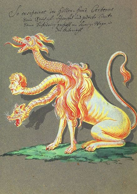 Occult Art: Cerberus (Compendium Rarissimum, c. 1775). Fine Art Print/Poster (4784)