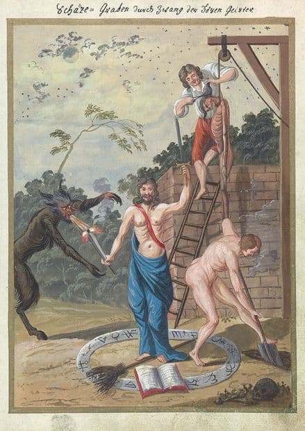 Occult Art Compendium Rarissimum, Folio 14 (c1775). Fine Art Print/Poster. Sizes: A4/A3/A2/A1 (0040)