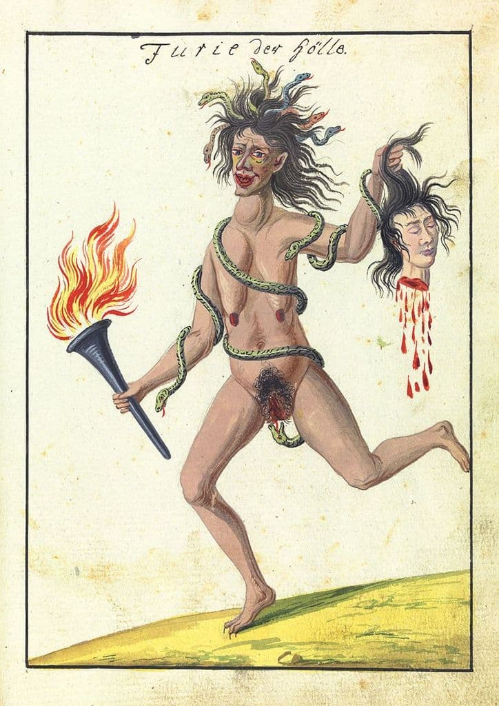 Occult Art: Fury of Hell (Compendium Rarissimum, c. 1775). Fine Art Print/Poster (4779)