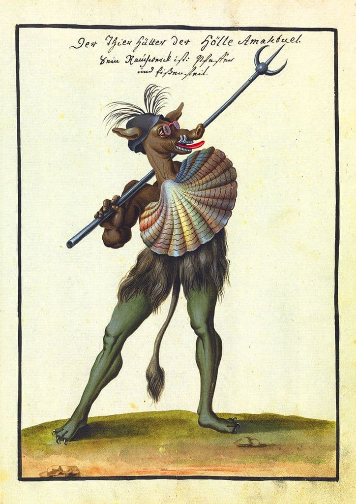 Occult Art: The Animal Protector of Hell Amahbuel (Compendium Rarissimum). Art Print/Poster (4773)