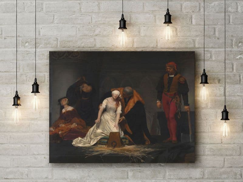 Paul Delaroche: The Execution of Lady Jane Grey. Fine Art Canvas.