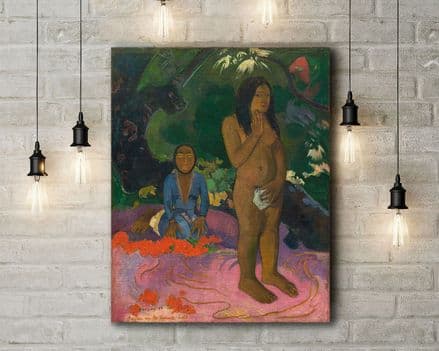 Paul Gauguin: Parau na te Varua ino (Words of the Devil).  Fine Art Canvas.